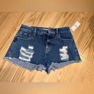 NWT PACSUN high rise festival Jean shorts size 25